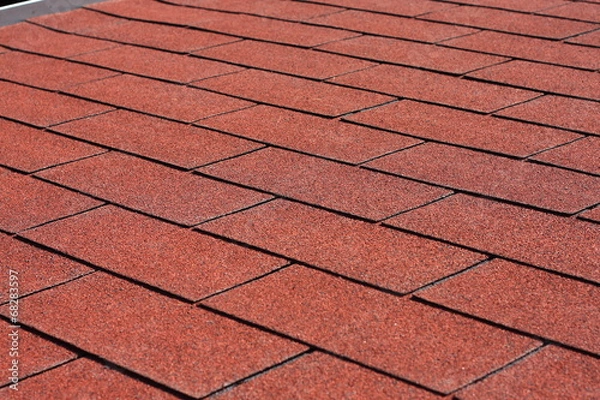 Obraz Red asphalt shingles
