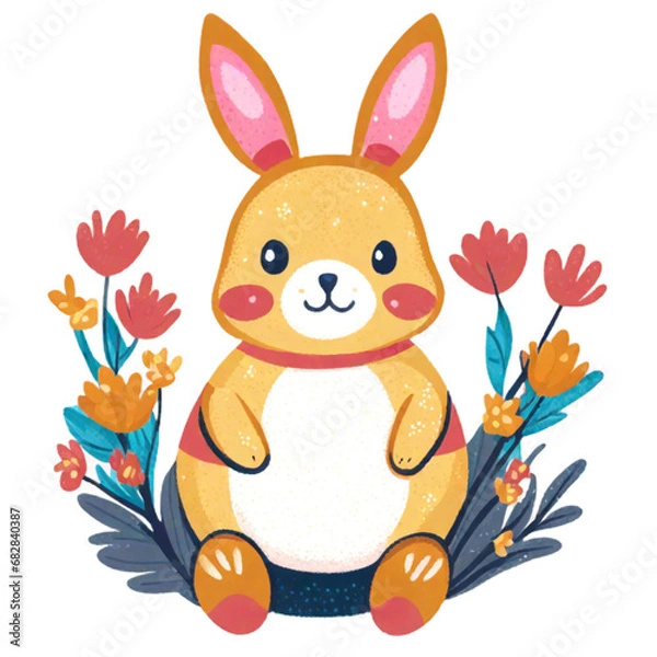 Obraz easter bunny with easter egg