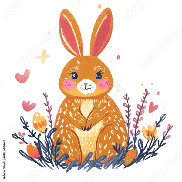 Obraz easter bunny with easter egg