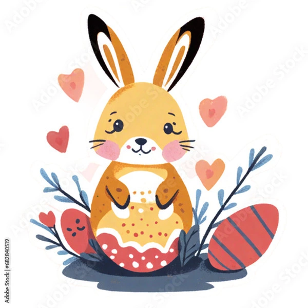 Obraz easter bunny with easter egg