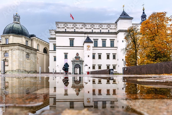 Obraz Palace of the Grand Dukes of Lithuania in autumn in Vilnius, Lithuania