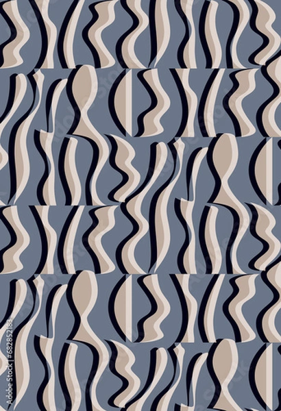 Obraz Seamless bias pattern. Modern wave print. Minimalist design.	
