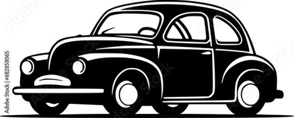 Fototapeta Car | Minimalist and Simple Silhouette - Vector illustration