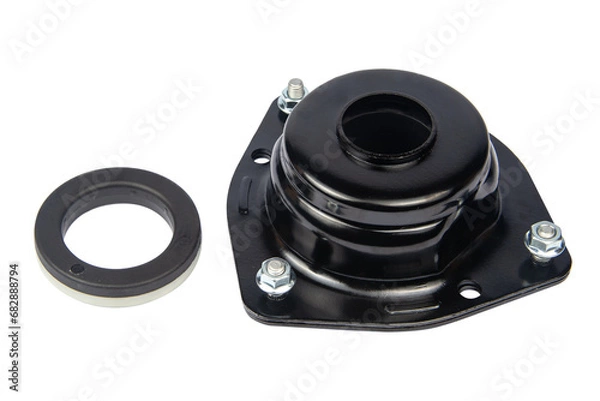 Obraz Suspension strut support bearing isolated on white