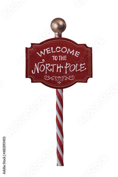 Obraz North Pole sign. PNG.