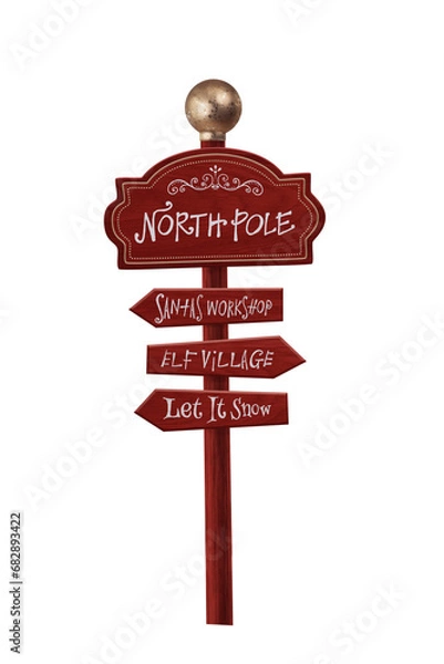 Obraz North Pole sign. PNG.
