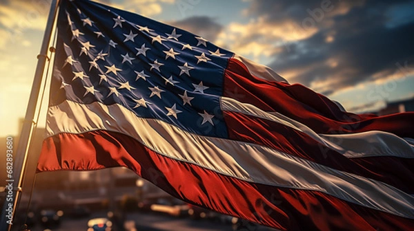 Obraz Flag of the United States of America, Ai generated