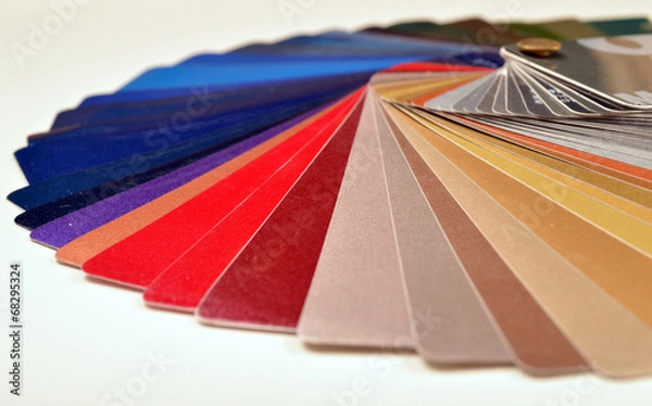 Obraz metallic folienfächer werbung