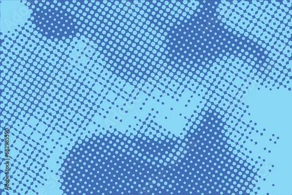 Fototapeta Abstract vector background. Halftone gradient gradation. Vibrant flowing texture.