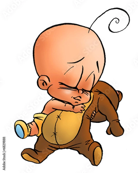 Fototapeta bébé07-1cheveux