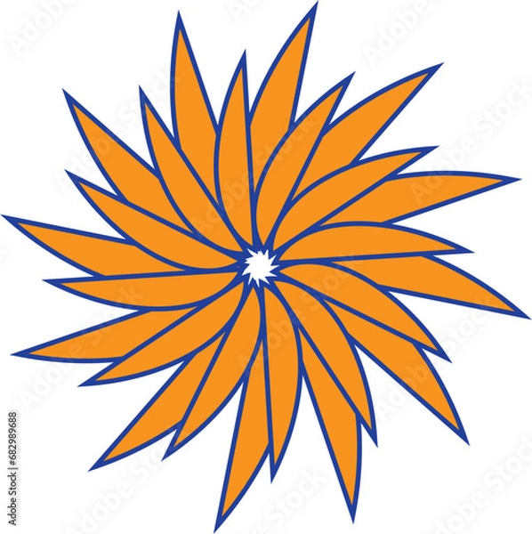 Obraz abstract orange sun