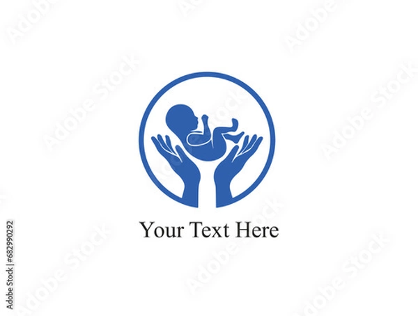 Obraz Children care logo design template