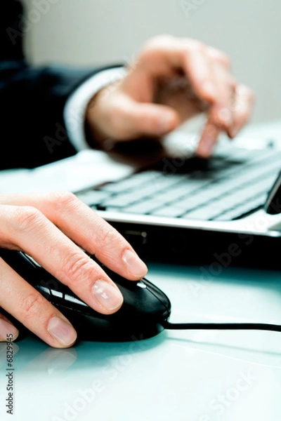 Fototapeta Hand with mouse