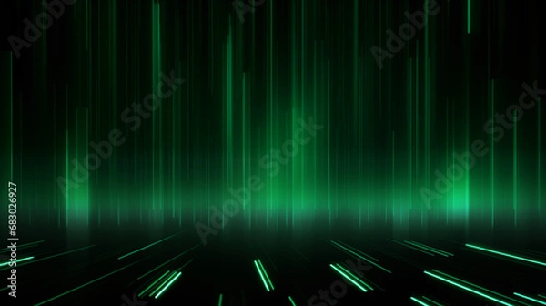 Fototapeta 3D Rendered Neon Glow Abstract Backgrounds: Magenta Tones, Dynamic Ribbons, Virtual Clouds & Glowing Geometric Shapes in Dark Settings for Futuristic, Energy-Themed Wallpapers - generativ ai