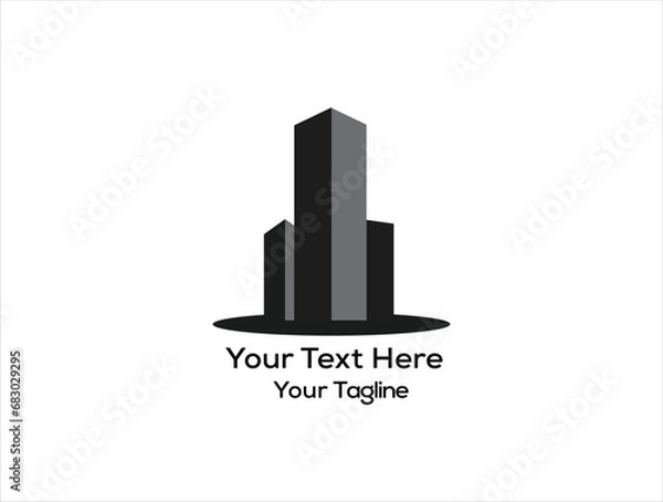 Obraz Simple building logo  design real estate template