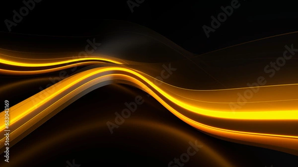 Fototapeta 3D Rendered Neon Glow Abstract Backgrounds: Magenta Tones, Dynamic Ribbons, Virtual Clouds & Glowing Geometric Shapes in Dark Settings for Futuristic, Energy-Themed Wallpapers - generativ ai 