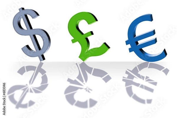 Fototapeta currency symbols