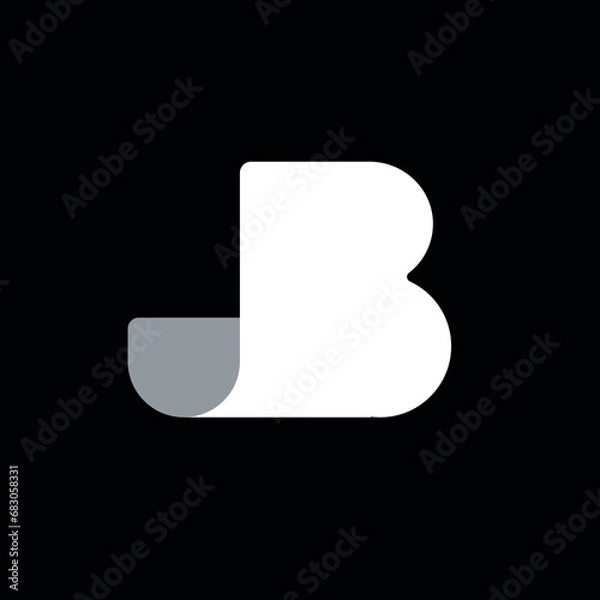 Obraz Modern professional logo in the shape of the letter JB