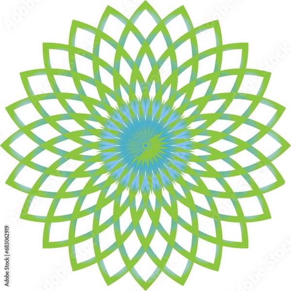 Fototapeta Harmonic rings simple mandala design vector file