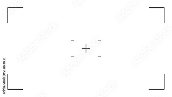 Obraz Video camera viewfinder . Camera display full hd format. Video filming screen vector template.