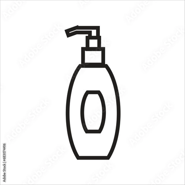 Fototapeta shampoo vector icon line template
