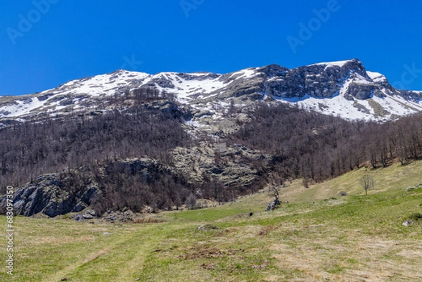 Obraz Mountain landscape against clear blue sky