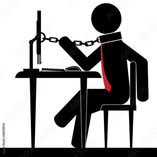 Obraz Chained to office