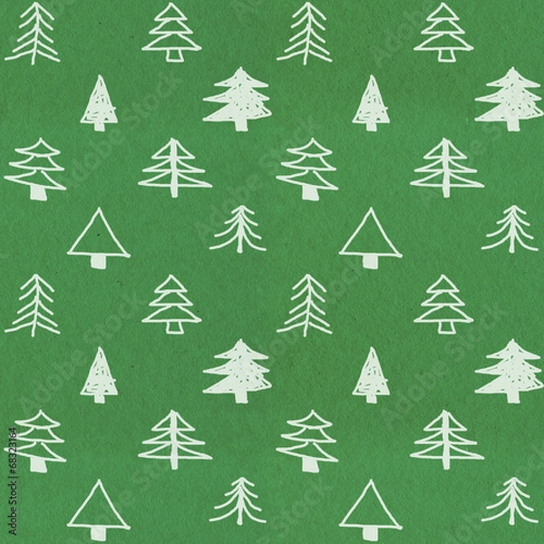 Obraz Stylish christmas tree pattern