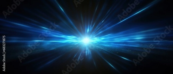 Fototapeta Flashlight in the dark. bright light flashing.