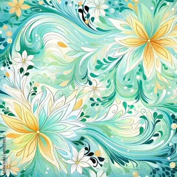 Fototapeta abstract floral background