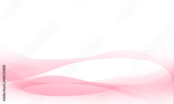 Fototapeta Soft light pink and white color background with curve wave pattern graphics illustration for Abstract Modern Presentation illustration web template backgroung backdrop desktop