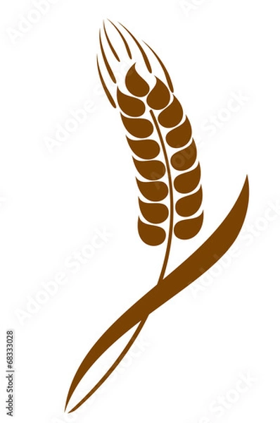 Obraz Abstract wheat ears icon