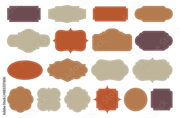Obraz Vintage sign shape variation set
