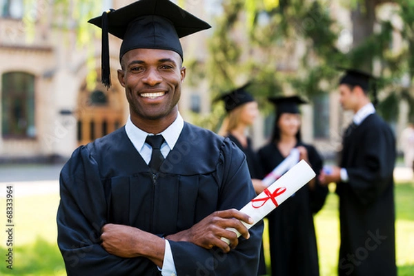 Obraz Szczęśliwy absolwent.