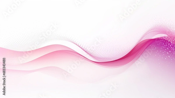 Obraz Dot line wave isolated on white background