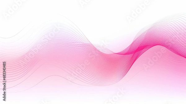Obraz Dot line wave isolated on white background
