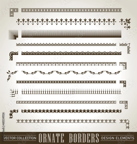 Obraz ornate borders set (vector)