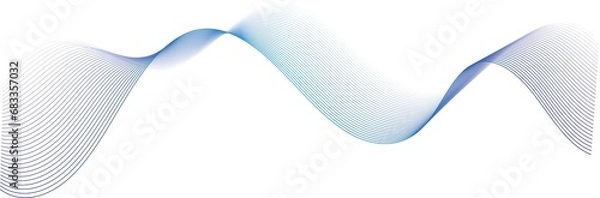 Fototapeta abstract blue gradient waves transparent background png