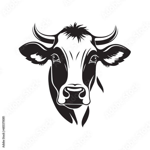 Obraz Cow in cartoon, doodle style. Isolated 2d vector illustration in logo, icon style, Eps 10. AI Generative