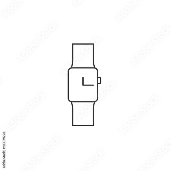 Fototapeta Smart clock icon isolated on white background. Vector