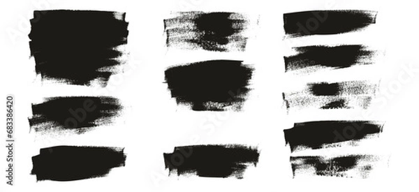 Fototapeta Hand Drawn Flat Calligraphy Paint Brush Regular Long Background High Detail Abstract Vector Background MEGA Set 