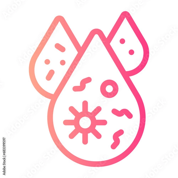 Fototapeta contamination gradient icon