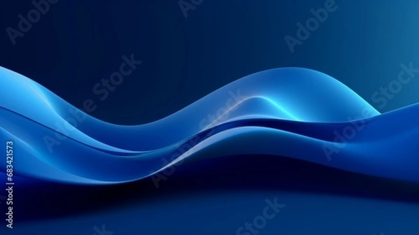 Obraz Abstract blue color gradient studio background for product presentation.