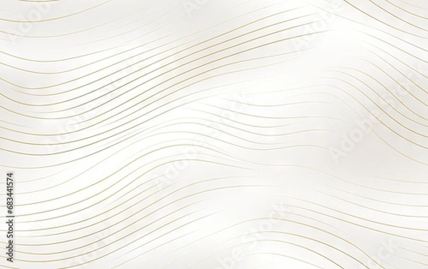 Obraz Golden lines seamless pattern on a white background. invitation background.