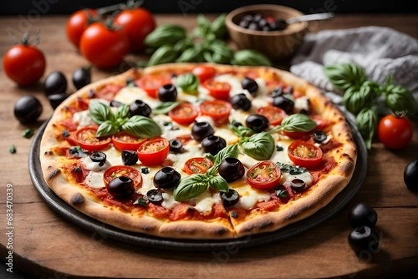 Obraz pizza with tomato