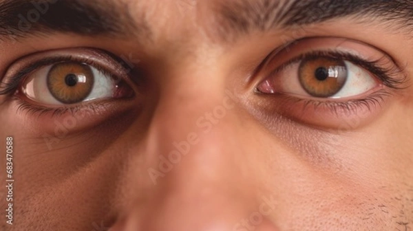 Obraz Emotional man with tears in a studio.