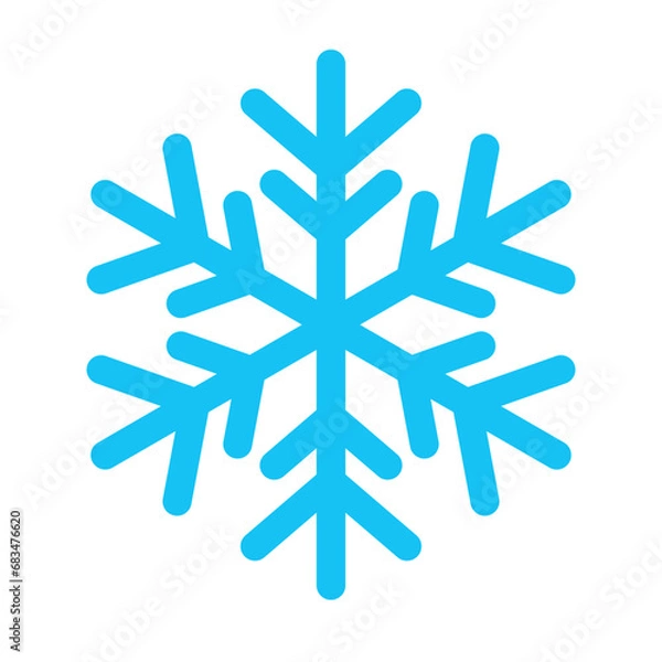 Fototapeta Snowflake graphic material of various shapes