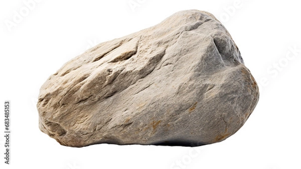 Fototapeta Stone isolated on transparent background, Created with Generative Ai technology.