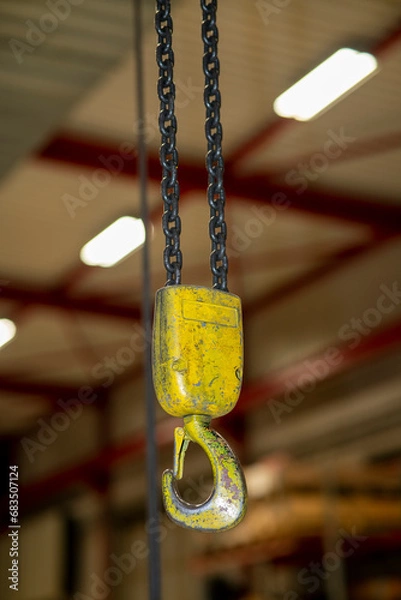 Obraz Yellow crane hook