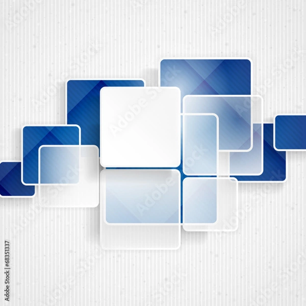 Obraz White Square Element On Stripes Background